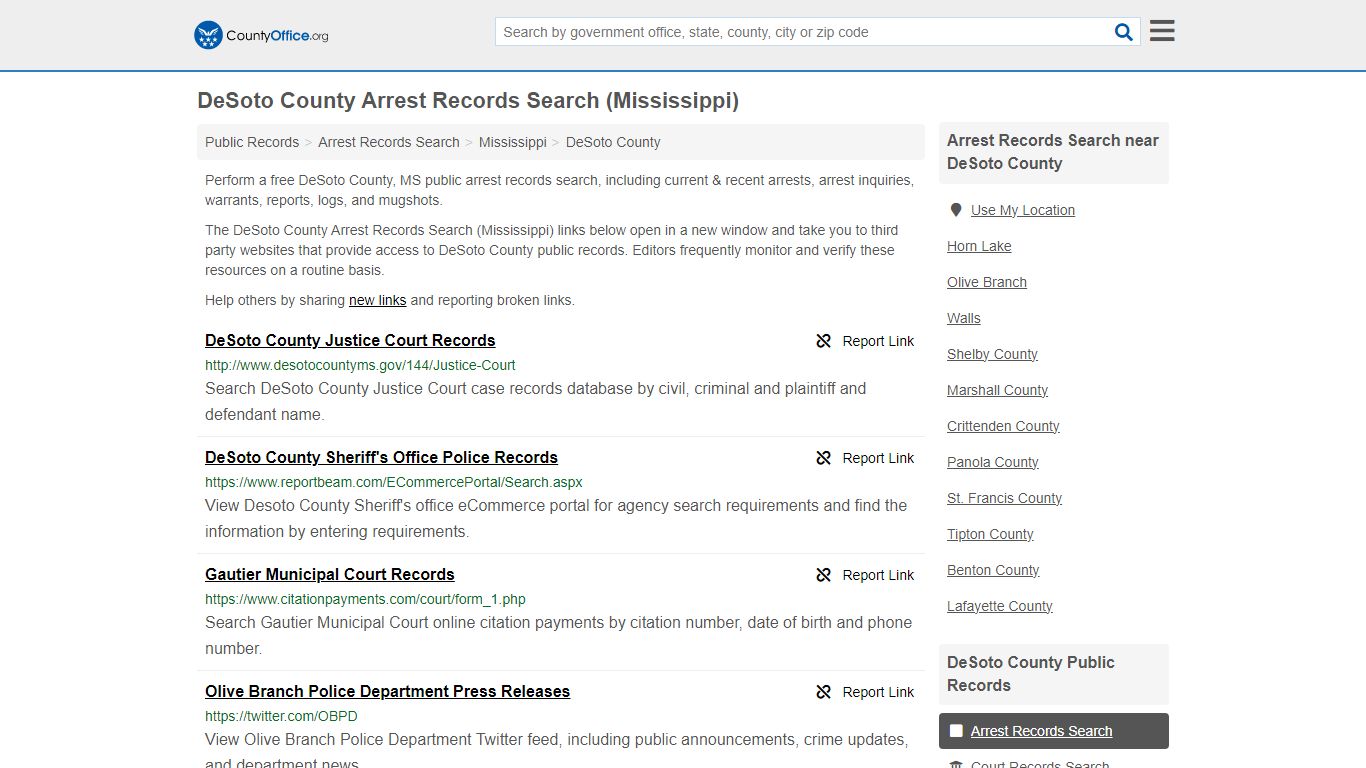 Arrest Records Search - DeSoto County, MS (Arrests & Mugshots)